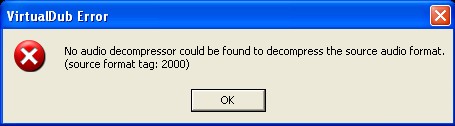 audio codec format tag 2000
